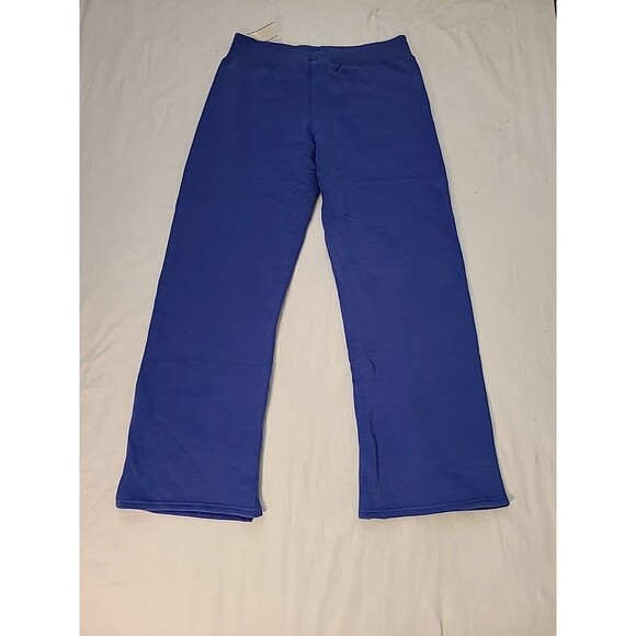 NwT Lady Foot Locker LFL Workout Pants SIZE Large Blue Open Leg - Picture 6 of 9